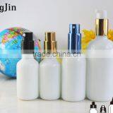 30ml 60ml white porcelain round glass dropper bottle essential oil with gold dropper and childproof cap