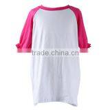 2016 Fashion Infant, Toddler, Children Clothing Cotton Ruffle Raglan Shirt 3/4 Sleeve Casual Shirt thumbnail-1
