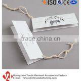 Custom Logo Design Center Folded Over Cardboard Paper Hang Tag thumbnail-1