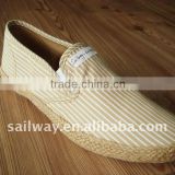 Stripe men casual shoes with thread around
