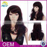 Machine made fashion rose wig silicone base long practice wig distributor