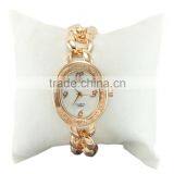 Analogous Metal Good Plating Fit Wrists Specialize Design Crystal on the Face Bracelet Watch For Women thumbnail-2
