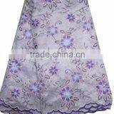 African Organza Lace With Sequins Embroidery CL8197-5blue+brown thumbnail-1