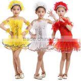 New Children Sequins Modern Dance Dress Latin Jazz Dance Dress Girl Stage Shows Clothes