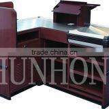 MDF Modern Shop Cash Counter Design With Keyboard Holder