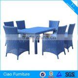 High Quality Wicker Furniture Hotel Outdoor Rattan Dining Table and Chair thumbnail-1
