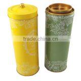 Fashinon Tall Round Tea Tin Box thumbnail-1