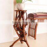 Southeast Asia Style Root Carved Flower Stand, Decorative Root Carving Corner Table, Unique Design Telephone Table (BF01-X1171) thumbnail-1