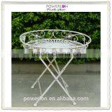 Royal Antique Wrought Irons Folding Metal Decorative Outdoor Tray Table thumbnail-2
