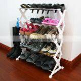 4 Tier Stackable Shoe Rack Shelf Stand Tower Storage Organizers thumbnail-2