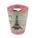 Eiffel Tower Printed Faux Leather Trash Can thumbnail-3