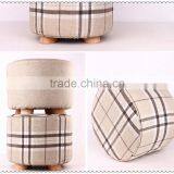 Trade Assurance Mini Cute Wooden Stools for Kids Linen Chair Wholesale thumbnail-6