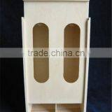 Natural Unfinished Decorative 2 Bottle Wooden Wine Gift Box Wholesale thumbnail-2