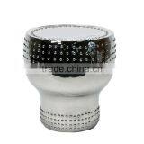 Aluminum Bar Ware Hammered Metal Stool thumbnail-5