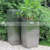 FO-9007 square stainless steel flower pots, home decoration