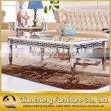 Classic Marble Top Metal Tea Table Coffee Table Set thumbnail-1
