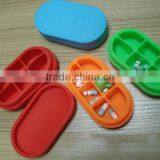 Colorful Oval Silicone Pill Box thumbnail-1