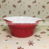 Red Stock Porcelain Ceramic Plates Dishes for Promotion thumbnail-6