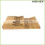 Eco-friendly Premium Bamboo Knife Block Knife Organizer Homex BSCI/Factory thumbnail-1