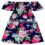 Ruffle Summer Rose Floral Off-Shoulder Flutter Sleeve Dress thumbnail-6