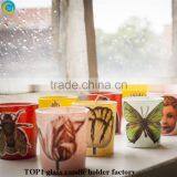 Printed Flower on the Glass Jars Containers for Candles From China Suppliers thumbnail-1