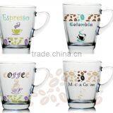 6oz 8oz 10oz 12oz Caffe Latte Espresso Cappuccino Color Printing Coffee Mug Drinking Glass Mug With Han thumbnail-2