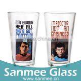 Wholesale Gift Glass Set Logo Decal Star Trek Pint Glasses thumbnail-1