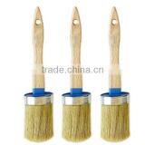 High Quality Beech Handle 100% Pure White Bristle Round Brush thumbnail-4