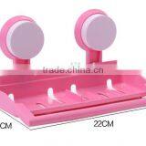 Vacuum Suction Cup Kitchen and Bathroom Plastic Multifunction Shelf/holder/soap Frame/towel Rack thumbnail-2