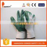 DDSAFETY White Nylon With Green Nitrile Glove thumbnail-1