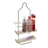 Home Two Tier Deluxe Shower Caddy Rack Organizer With Shelves thumbnail-2
