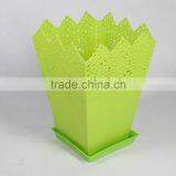 Square Lace Brim Plastic Garden Flower Pot thumbnail-2