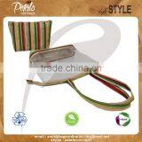 See Through PVC / PP Laminated Jute Bag With Pouch thumbnail-6