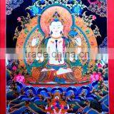 Thangka Chenrezig - The Buddha of Compassion Thangkas Handpainted in Nepal thumbnail-1