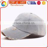 100% Cotton Torn Washed Plain Baseball Cap thumbnail-3