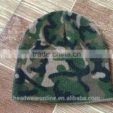 Custom Fashion Cheap Camouflage Knitted Hats With 3D Embroidery thumbnail-3