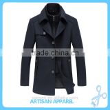 High End Wool Blend Coat For Man wholesale 2016 new design thick middle-long woolen men's jacket &OEM