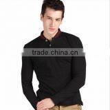 Stand Collar Pique Cotton Stand Collar,High Quality Man's Stand Rib Collar Jersey Polo Shirts thumbnail-1