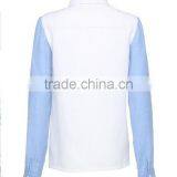 New Design Ladies Fashion Long Sleeves Allover Print Fabric Combination High Quality Direct Manufacture Flower Print Blouses thumbnail-3