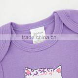 China Factory Cute Cats Design Short Sleeve 100% Cotton Baby Clothes For Newborn thumbnail-3