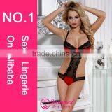 2015 High Quality Hot Sales Seduction Lingerie Lingerie Lace Women Sexy Lingerie Teddy thumbnail-2