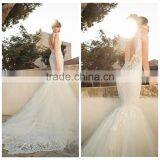 Sex Lace Open Back Mermaid Fish Cut Wedding Dress thumbnail-1