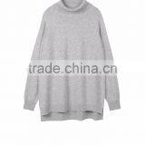 Unique Collar Long Line Cut Fashion Korean Sweaters Knitting Women Sweatshirt thumbnail-3