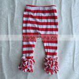 High Quality Baby Boutique Outfit Girls Christmas Pattern Outfit Red and White Stripe Icing Pants Outfit thumbnail-3