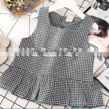 Stylish Baby Girl Clothes Gingham Shirt And Shorts Matching Clothing Set Outfit thumbnail-2