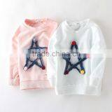 S33023W Girls Spring Winter Cute Children Clothing Cartoon Stars Kids Sweatshirts thumbnail-1