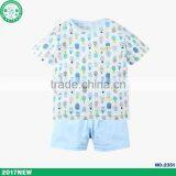 2017 Summer Fashion Cute Short Sleeve Baby Clothing Sets thumbnail-6