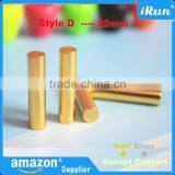 Gold/Silver 23mm Shoelaces Laces Cylindrical Aglets For Mids & Lows Trainers - Metal Aglets Shoe Laces Tips Replacement thumbnail-1
