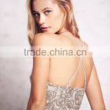 Plunging Neckline High Slit Strap Half Slip Dress thumbnail-6