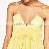 Wholesale Latest Small Sling Shirt Top Designs for Women 2017 thumbnail-6